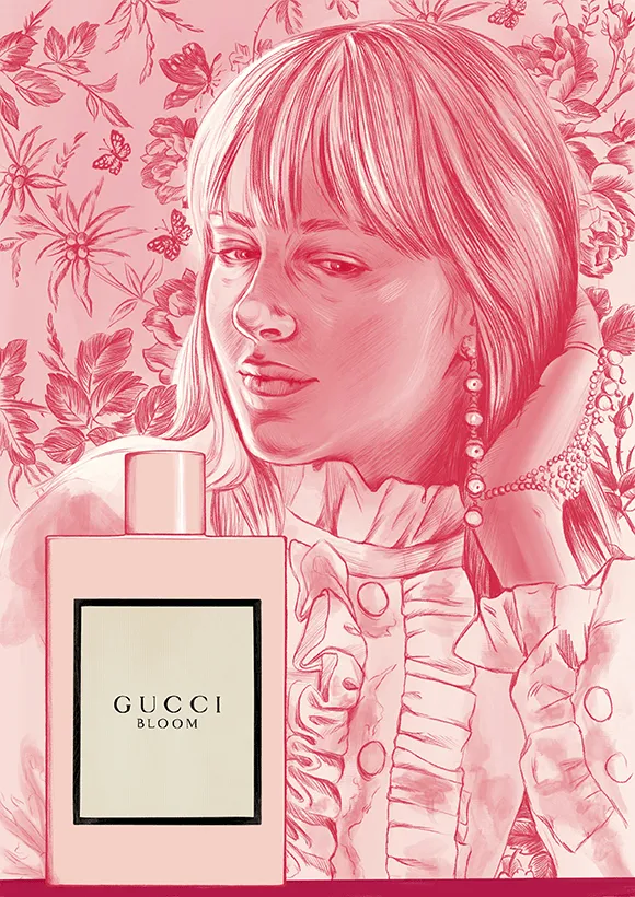 Gucci Bloom Fashion Illustration