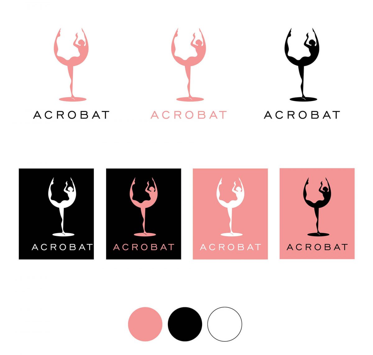 Logo proposal for beverages distribution company Acrobat 01 graphic design