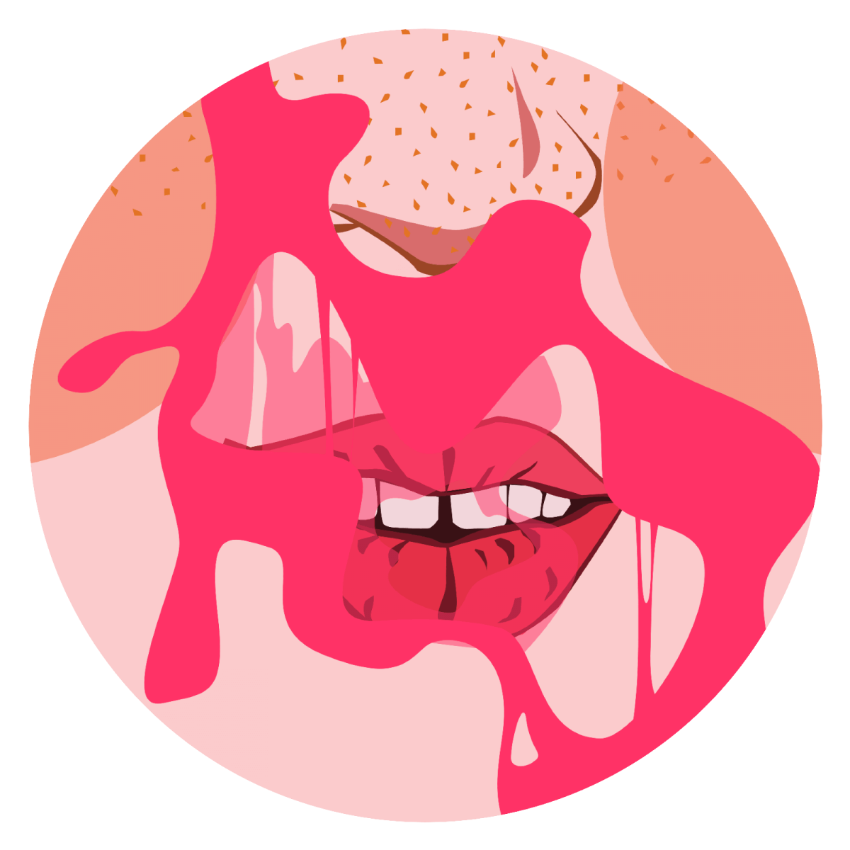 marichoo bubblegum pop pink illustration